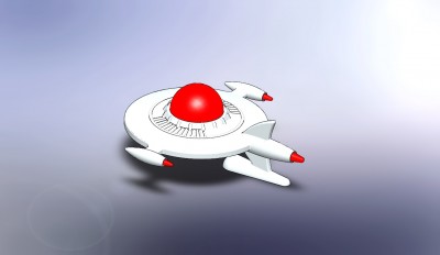 Spaceship Hood Ornament